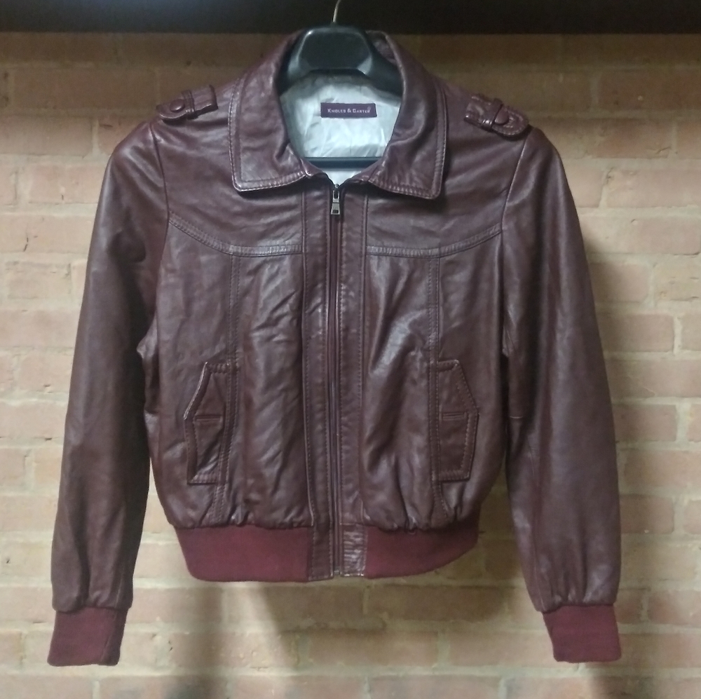 Knoles & Carter | Just reduced!! 🍑 Italian Lambskin Leather Jacket Wine - Picture 8 of 8